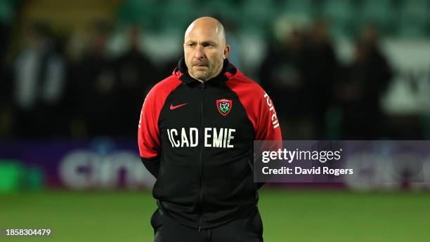 Pierre Mignoni, the Toulon director of rugby looks on during the Investec Champions Cup match between Northampton Saints and RC Toulon at cinch...