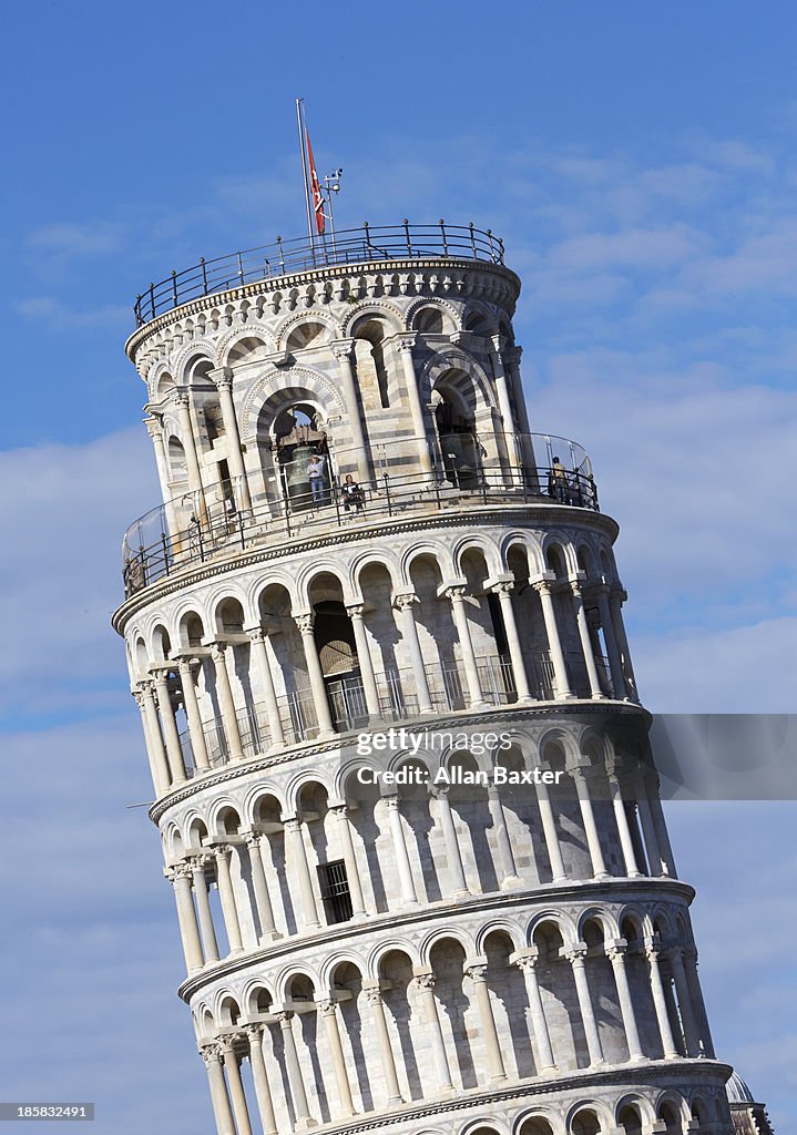The world famous leaning tower of Pisa