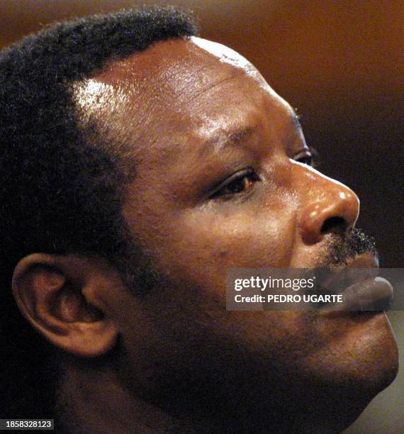 Burundi's president, Pierre Buyoya, is seen during Arusha peace talks in Tanzania, 26 February 2001. Burundian parties failed today to reach...