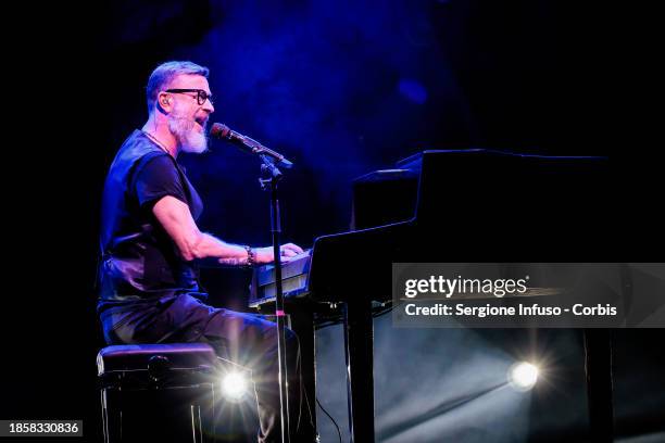 Marco Masini performs at Teatro Arcimboldi on December 15, 2023 in Milan, Italy.