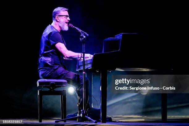 Marco Masini performs at Teatro Arcimboldi on December 15, 2023 in Milan, Italy.