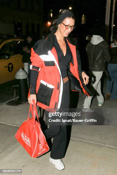 Bella Hadid is seen on December 18, 2023 in New York City.
