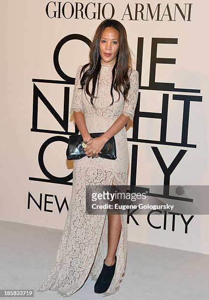 Maggie Betts attends Armani - One Night Only New York at SuperPier on October 24, 2013 in New York City.