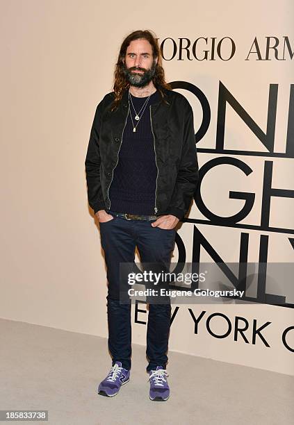 Andrew Wyatt attends Armani - One Night Only New York at SuperPier on October 24, 2013 in New York City.