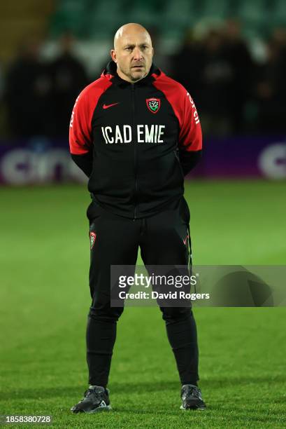Pierre Mignoni, the Toulon director of rugby looks on during the Investec Champions Cup match between Northampton Saints and RC Toulon at cinch...