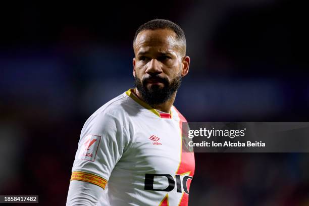 Tiago Manuel Dias 'Bebe' of Rayo Vallecano looks on during the LaLiga EA Sports match between CA Osasuna and Rayo Vallecano at Estadio El Sadar on...