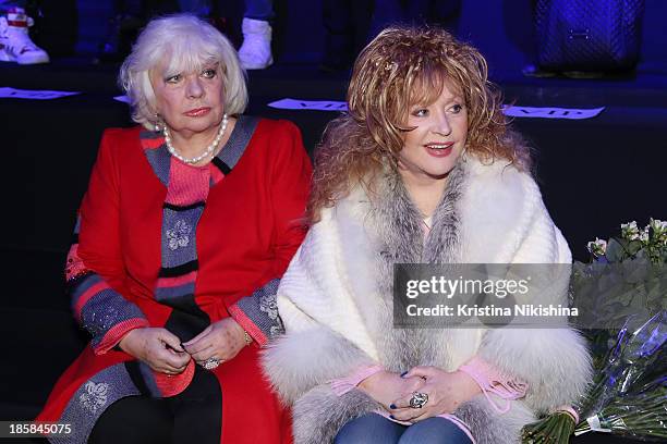 Singer Alla Pugacheva attends the Mercedes-Benz Fashion Week Russia S/S 2014 on October 25, 2013 in Moscow, Russia.