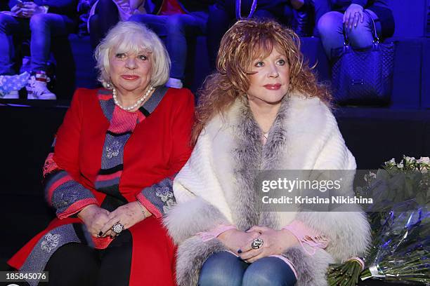 Singer Alla Pugacheva attends the Mercedes-Benz Fashion Week Russia S/S 2014 on October 25, 2013 in Moscow, Russia.