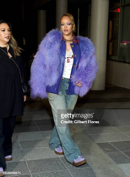 Rihanna at the Fenty x Puma Creeper Phatty Launch Party held at NeueHouse Hollywood on December 18, 2023 in Los Angeles, California.