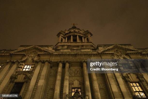 Statue of Lady Justice atop the Central Criminal Court in London, UK, on Wednesday, Dec. 13, 2023. From overcrowded prisons to record court backlogs,...