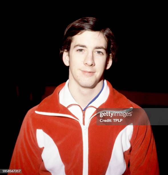 Canadian gymnast Pierre Clavel poses for a portrait in London, England, December 4, 1978.