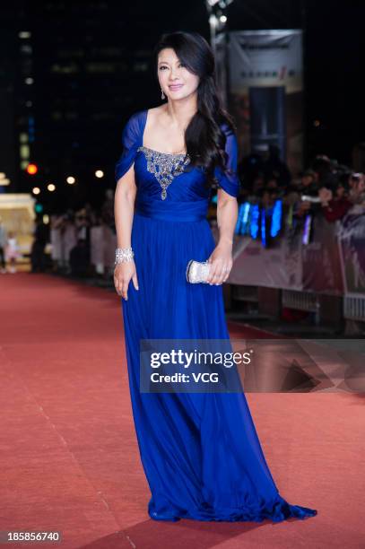 Ge Lei attends the red carpet of the 48th Golden Bell Award on October 25, 2013 in Taipei, Taiwan of China.