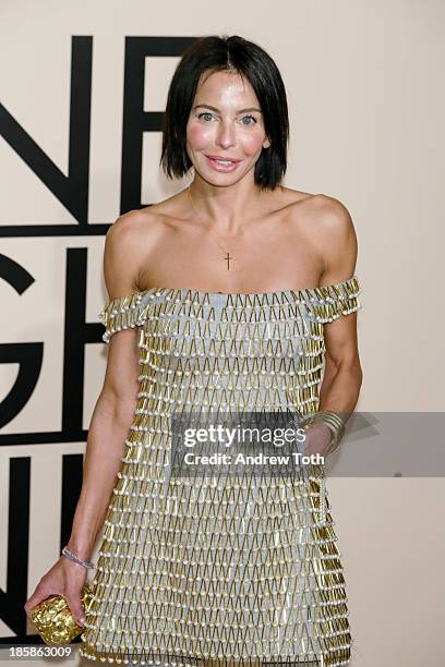 Lisa Maria Falcone attends Giorgio Armani - One Night Only New York at SuperPier on October 24, 2013 in New York City.