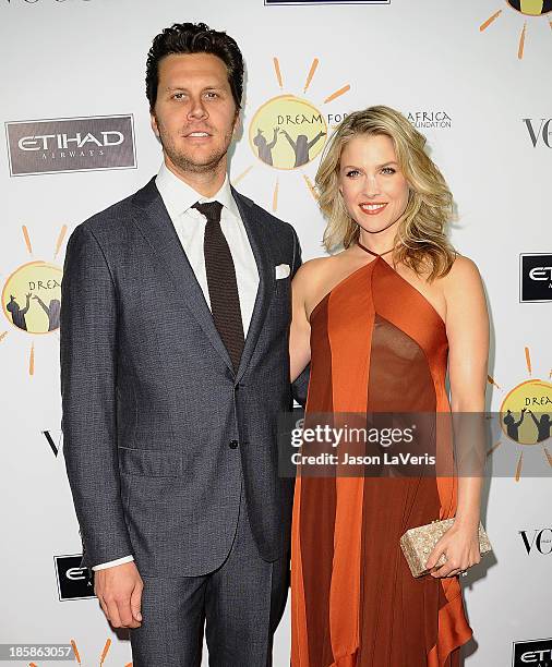 Actor Hayes MacArthur and actress Ali Larter attend the Dream For Future Africa Foundation gala at Spago on October 24, 2013 in Beverly Hills,...