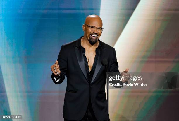 Shemar Moore speaks onstage during the 50th Daytime Emmy Awards at The Westin Bonaventure Hotel & Suites, Los Angeles on December 15, 2023 in Los...