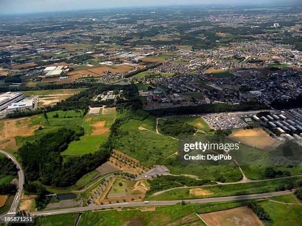 aerial view of narita - narita city stock pictures, royalty-free photos & images