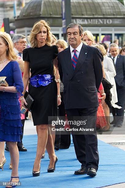 Francisco Alvarez Cascos and wife Maria Porto attend the "Prince of Asturias Awards 2013" ceremony at the Campoamor Theater on October 25, 2013 in...