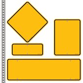 Yellow Roadsigns Set