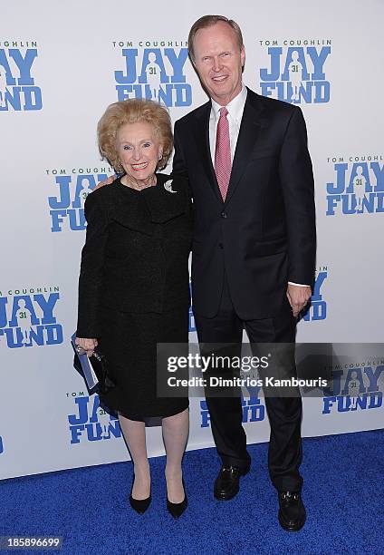 Ann Mara and John Mara attend the 9th Annual Tom Coughlin Jay Fund "Champions For Children Gala" at Cipriani 42nd Street on October 25, 2013 in New...