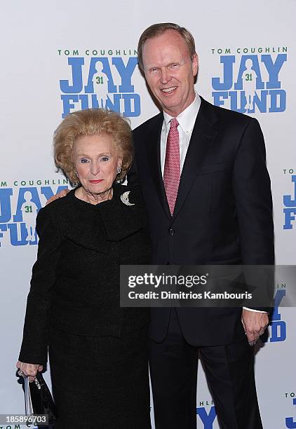 Ann Mara and John Mara attend the 9th Annual Tom Coughlin Jay Fund "Champions For Children Gala" at Cipriani 42nd Street on October 25, 2013 in New...