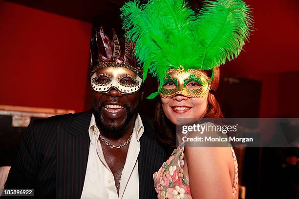 Eddie Levert and his wife Raquel Levert attend the O'Jays 8th Annual Celebrity Scholarship Weekend Masquerade Ball at TW Theater on October 25, 2013...