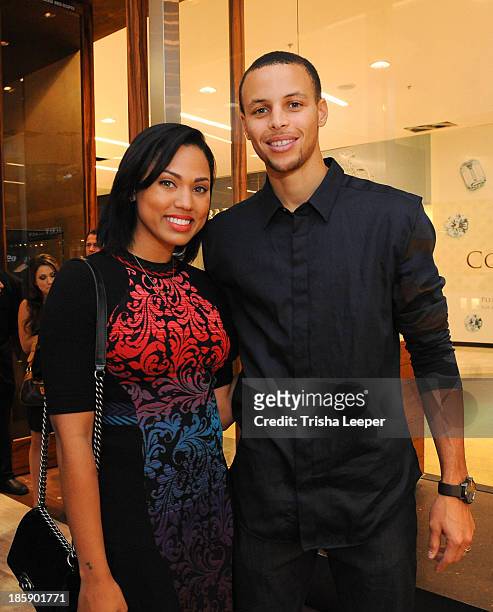Ayesha Curry and Stephen Curry attend the David Yurman Launch of The Meteorite Collection With Kent Bazemore at Westfield Valley Fair on October 25,...