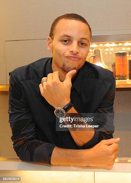 Stephen Curry attends the David Yurman Launch of The Meteorite Collection With Kent Bazemore at Westfield Valley Fair on October 25, 2013 in Santa...