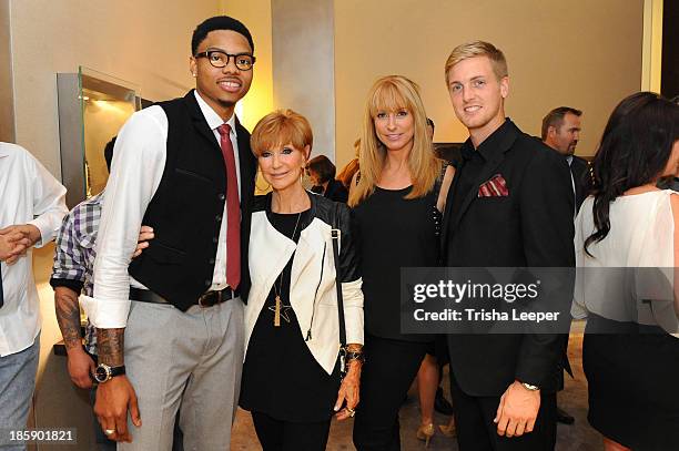 Kent Bazemore, Beverly Zeiss, Erin Eckert and Evan Newton attend the David Yurman Launch of The Meteorite Collection With Kent Bazemore at Westfield...