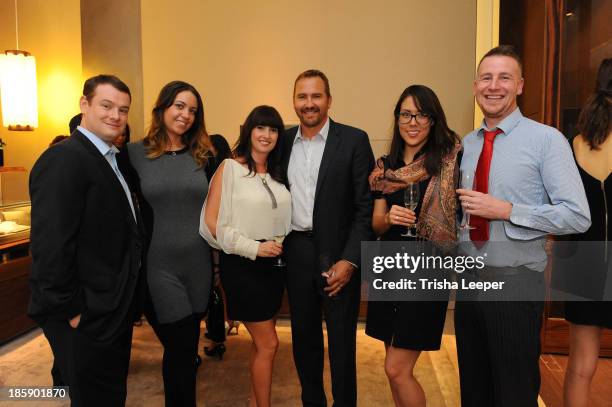 Jared Purcell, Amy Vanden Bussche, Andrea Hughes, Brad Hughes, Kristy Warnick and Jon Warnick attend the David Yurman Launches The Meteorite...