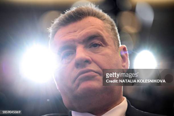 Russia's Liberal-Democratic Party of Russia leader Leonid Slutsky attends the LDPR pre-election congress in Moscow on December 19, 2023. Leonid...