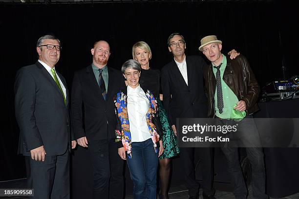 Ricard CEO Philippe Savinel, Yann Chataigne, Bal Jaune awarded 2013 artist Lili Raynaud Dewar, Colette Barbier, Alfred Pacquement Fabrice Bousteau...