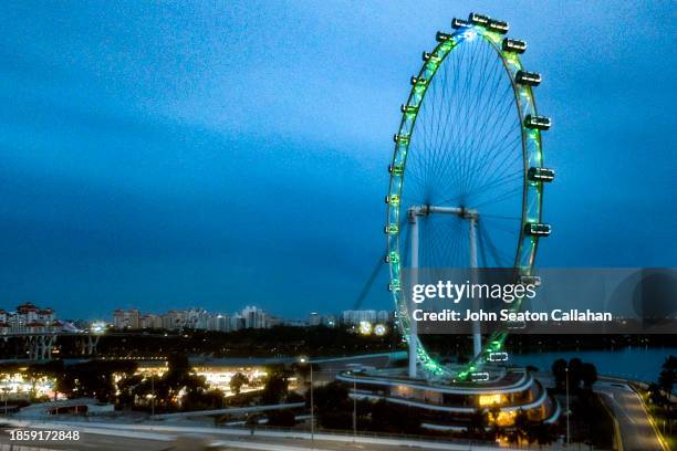 singapore, the singapore flyer - singapore flyer stockfoto's en -beelden