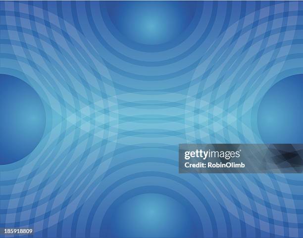 circle waves blue - crisscross stock illustrations