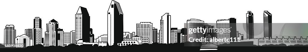 Detailed San Diego Cityscape