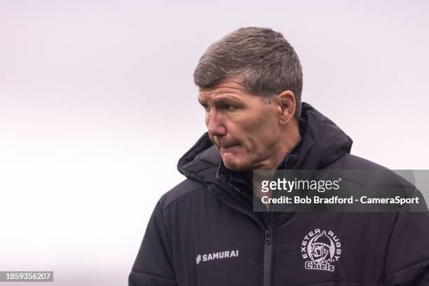 Exeter Chiefs' Director of Rugby Rob Baxter during the Investec Champions Cup match between Exeter Chiefs and Munster Rugby at Sandy Park on December...