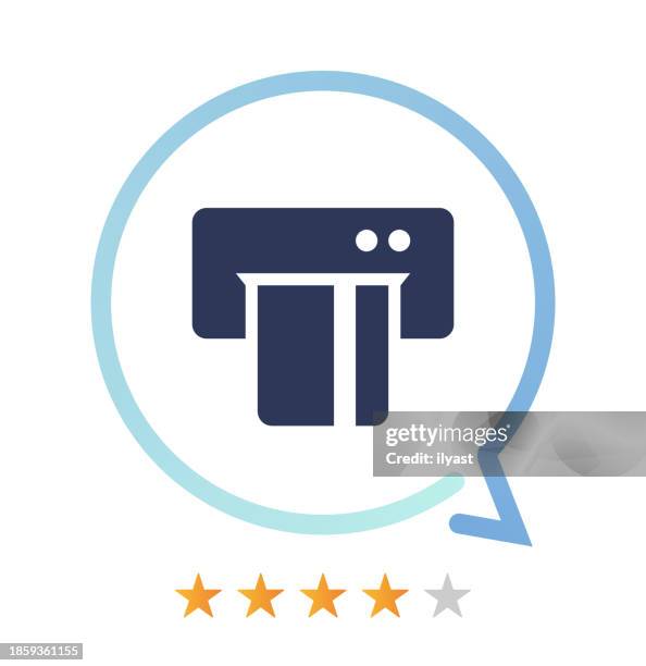 atm vector icon - checking account atm stock illustrations