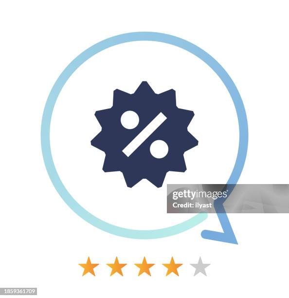 discount vector icon - percentage vector stock illustrations