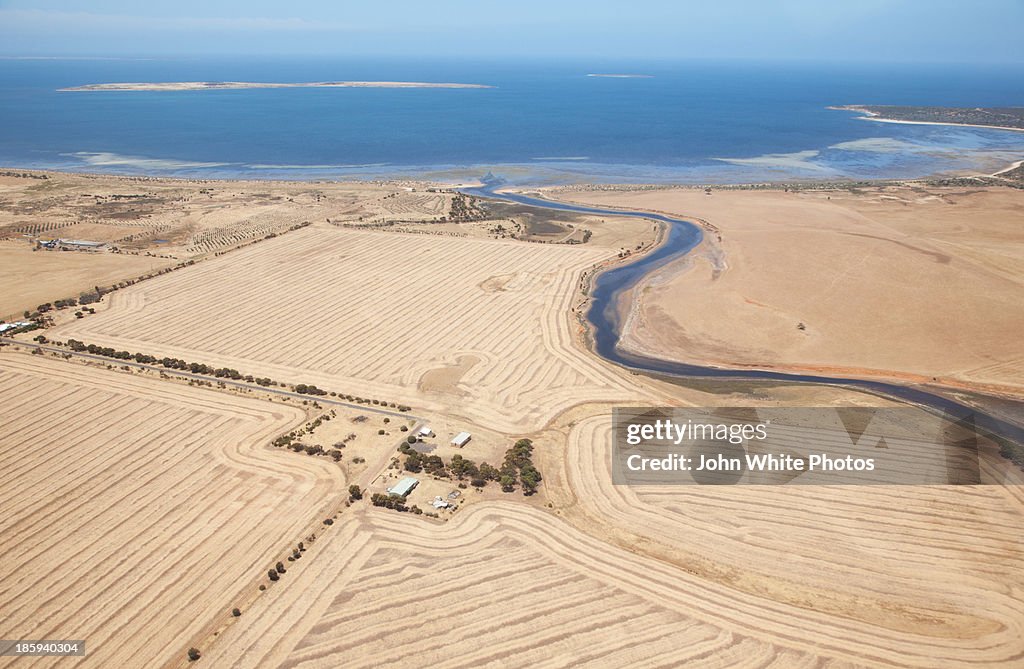 Tod River and Louth Bay. South Australia.