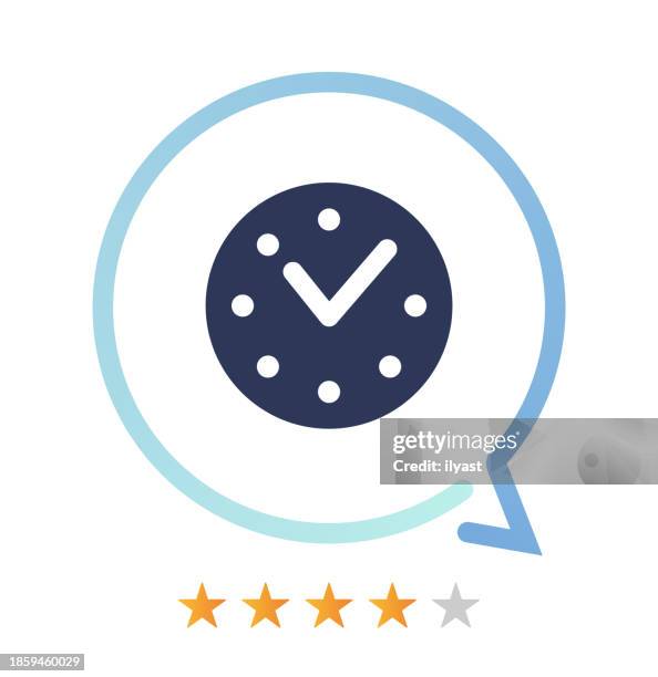 clock vector icon - fast form stock illustrations