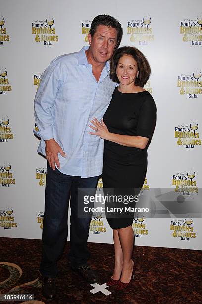 Dan Marino and Claire Marino attend the 13th Annual Footy's Bubbles & Bones Gala at Westin Diplomat on October 25, 2013 in Hollywood, Florida.