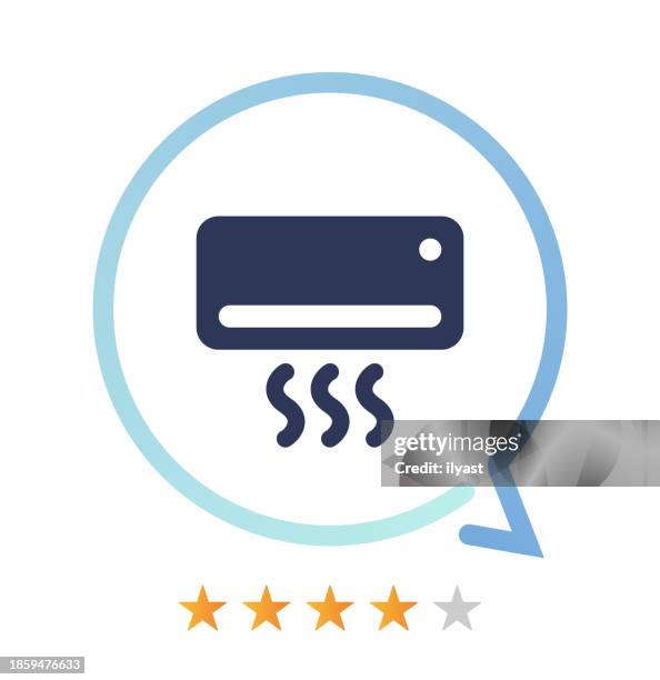 air conditioning vector icon - checking thermostat stock illustrations