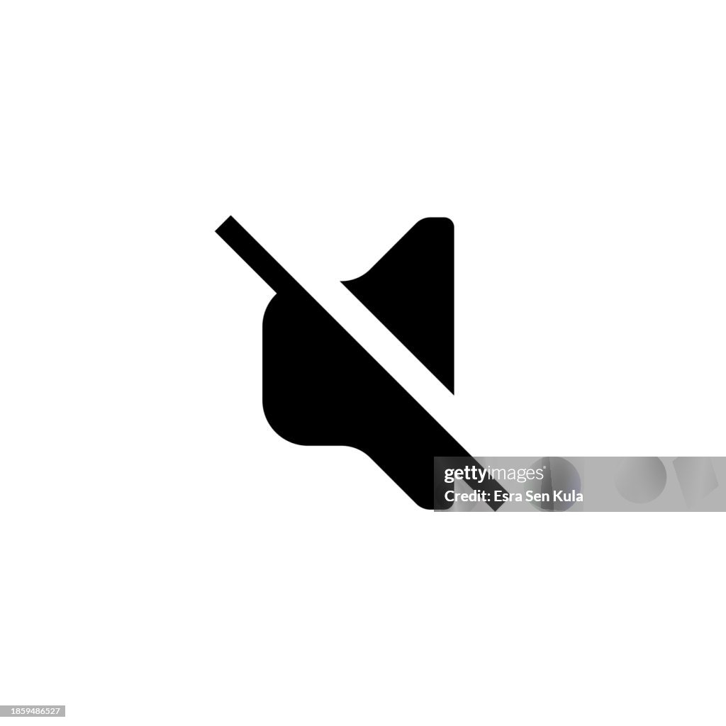 Bouton de sourdine universel Simple icône solide. Cette conception d’icône convient aux infographies, aux pages Web, aux applications mobiles, à l’interface utilisateur, à l’expérience utilisateur et à la conception d’interfaces graphiques.