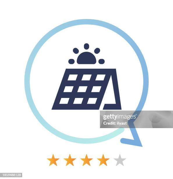 bildbanksillustrationer, clip art samt tecknat material och ikoner med solar panel vector icon - solenergi