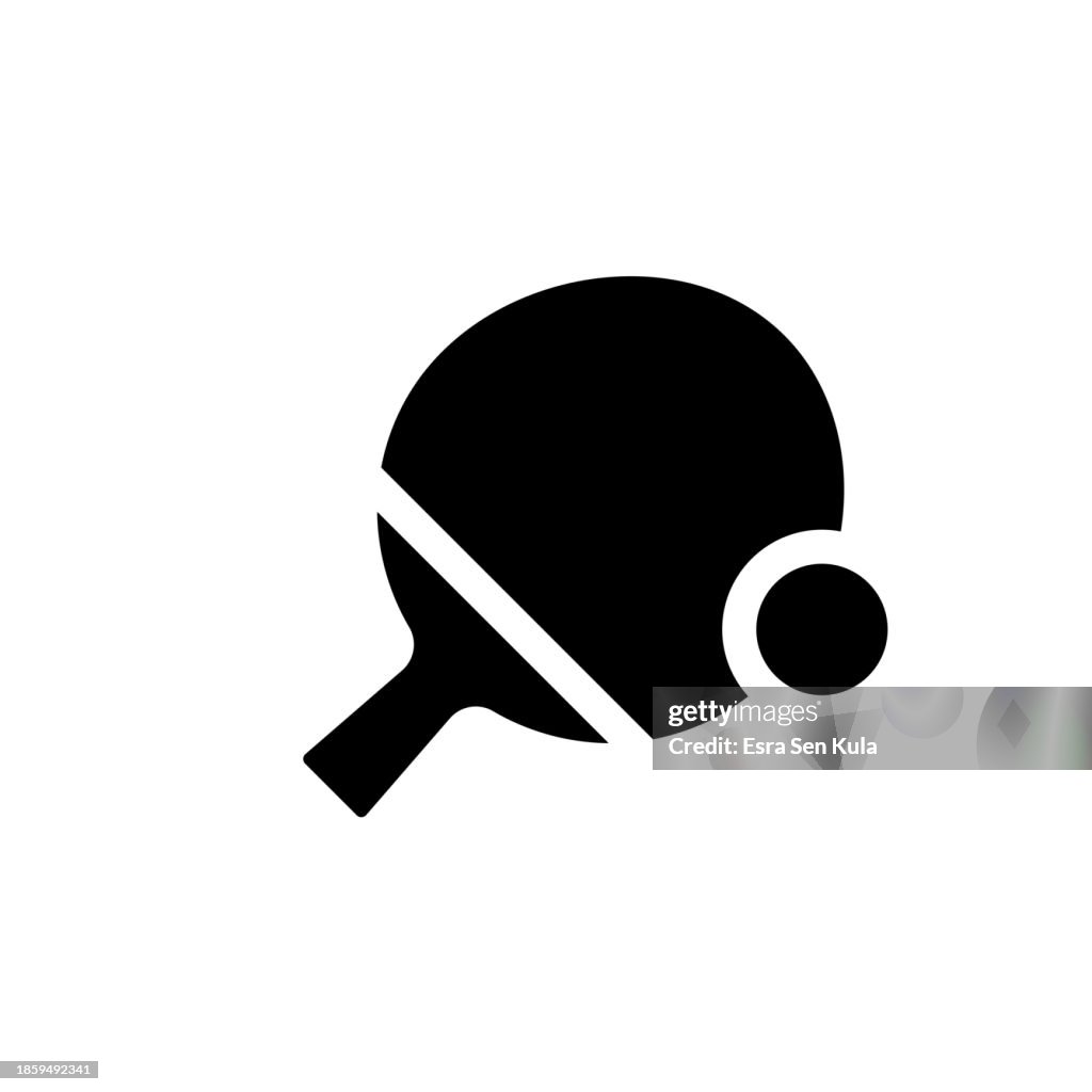 Table Tennis Universal Simple Solid Icon. This Icon Design is Suitable for Infographics, Web Pages, Mobile Apps, UI, UX, and GUI design.
