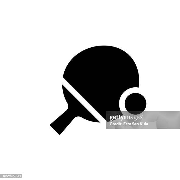 table tennis universal simple solid icon. this icon design is suitable for infographics, web pages, mobile apps, ui, ux, and gui design. - table tennis stock illustrations