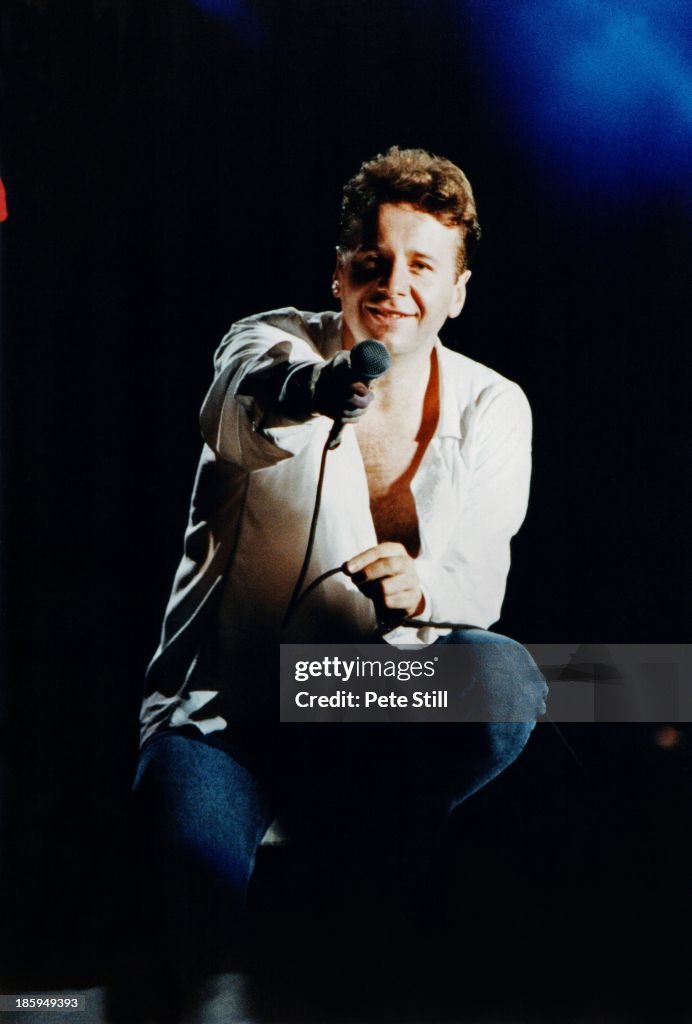 Simple Minds Performs At Milton Keynes Bowl In 1991