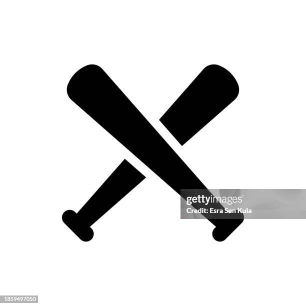 stockillustraties, clipart, cartoons en iconen met baseball bat universal simple solid icon. this icon design is suitable for infographics, web pages, mobile apps, ui, ux, and gui design. - healthy lifestyle infographic