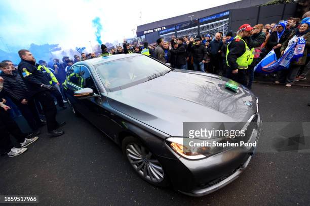 Delia Smith, joint majority shareholder of Norwich City arrives at the stadium prior to the Sky Bet Championship match between Ipswich Town and...
