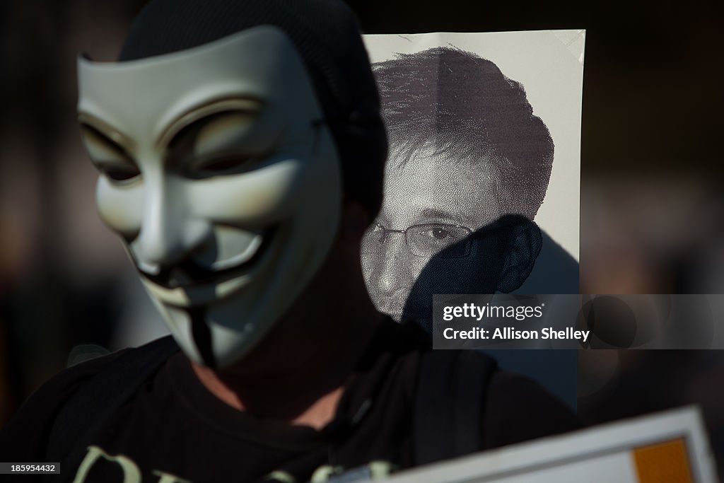 Activists Demonstrate Against NSA's Surveillance Tactics