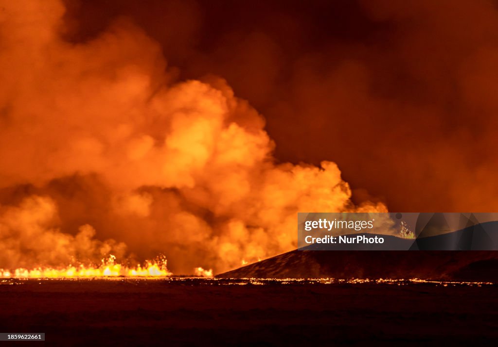 Volcano Erupts Near Grindavik